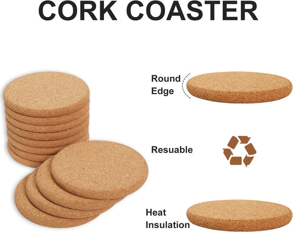 Cork Coasters (Custom Set of 4)
