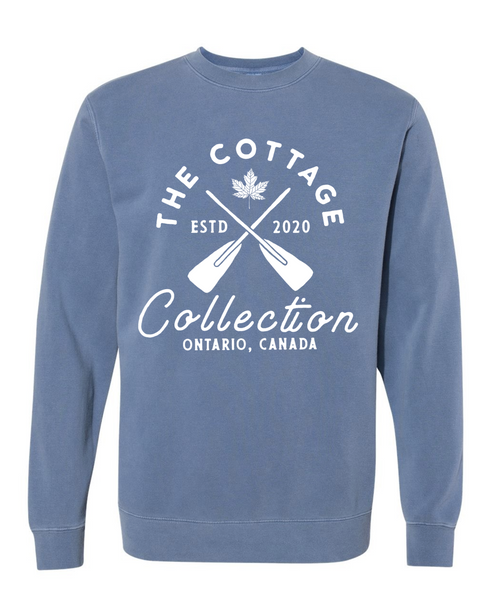 Pigment-Dyed Slate Blue Crewneck Sweatshirt (Adult)