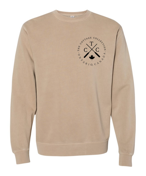Pigment-Dyed Sand Crewneck Sweatshirt (Adult)