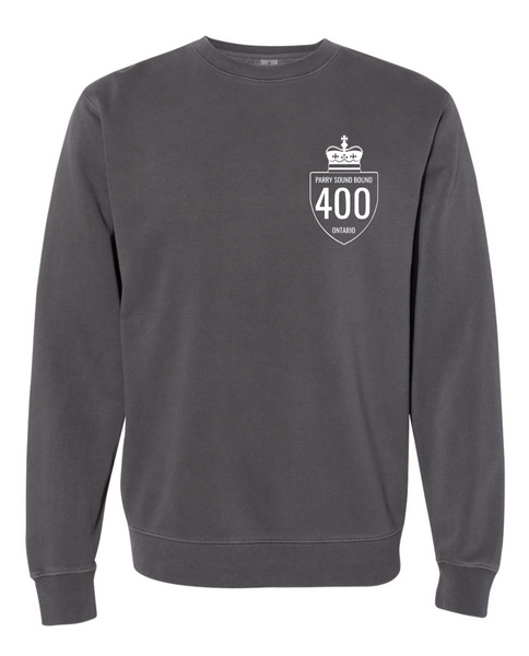 Pigment-Dyed Black Crewneck Sweatshirt (Adult)