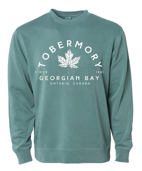 Pigment-Dyed Green Crewneck Sweatshirt (Adult)