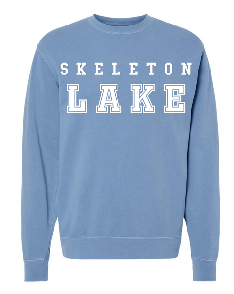 Pigment-Dyed Light Blue Crewneck Sweatshirt (Adult)