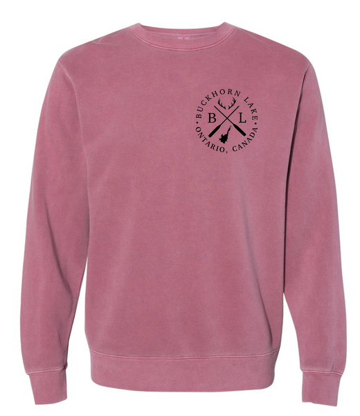 Pigment-Dyed Maroon Crewneck Sweatshirt (Adult)